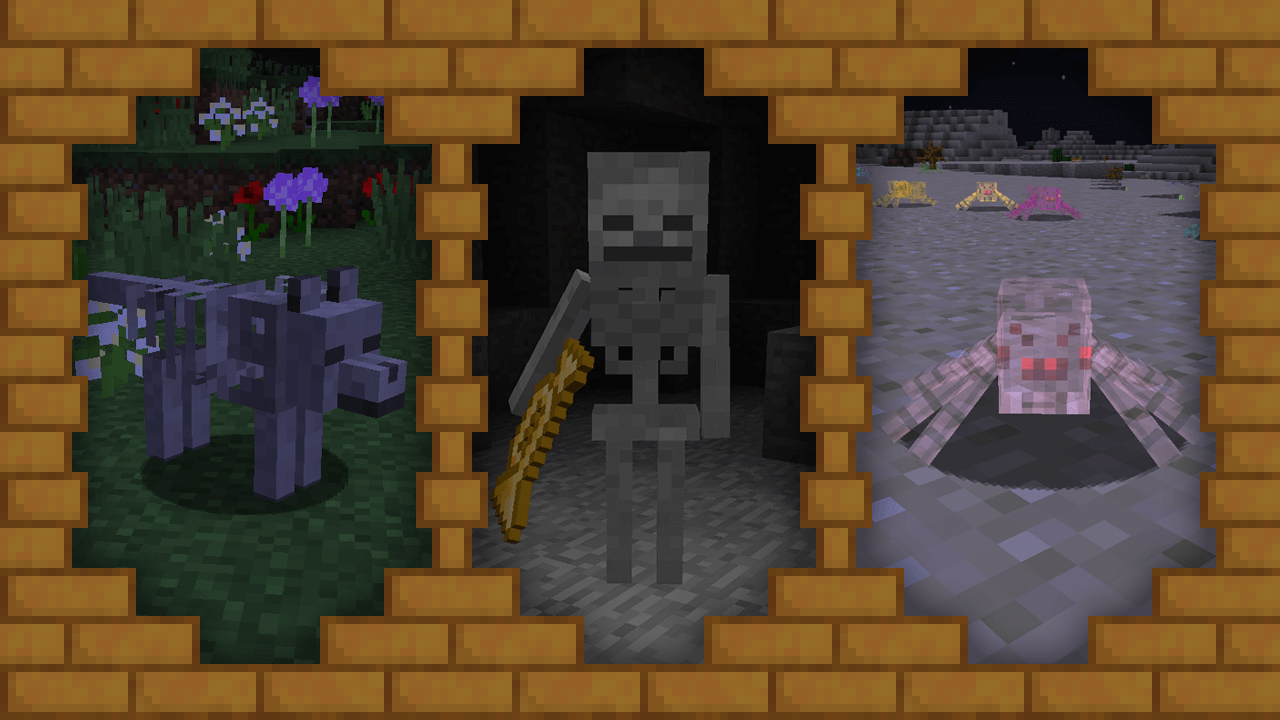 Information about SpookyJam: 2017. Left: SpookyCraft, Center:Trumpet Skeleton, Right:Nightmares